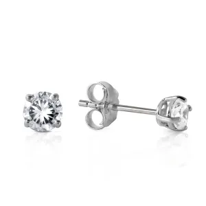 0.3 Carat 14K Solid White Gold Stud Earrings 0.30 Carat Natural Diamond