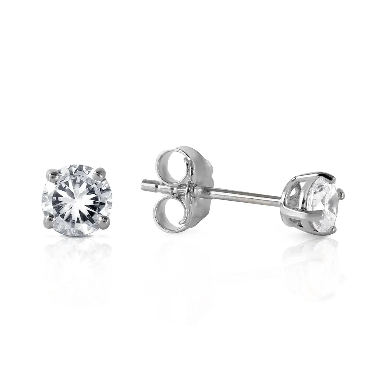 0.3 Carat 14K Solid White Gold Stud Earrings 0.30 Carat Natural Diamond