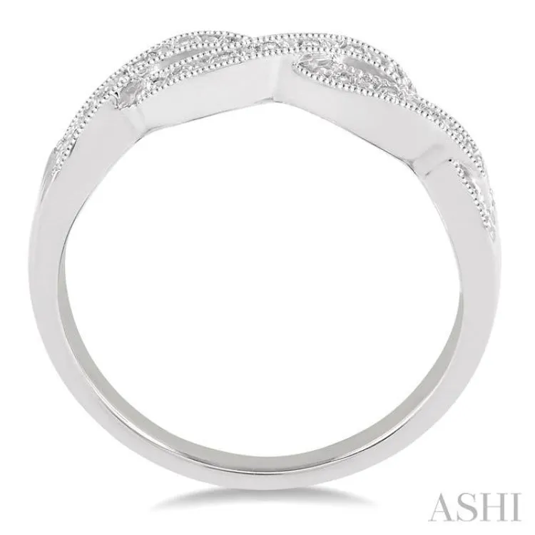 1/20 Ctw Round Cut Diamond Infinity Ring in Sterling Silver