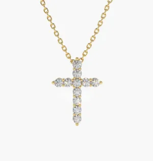 14k Diamond Cross Necklace