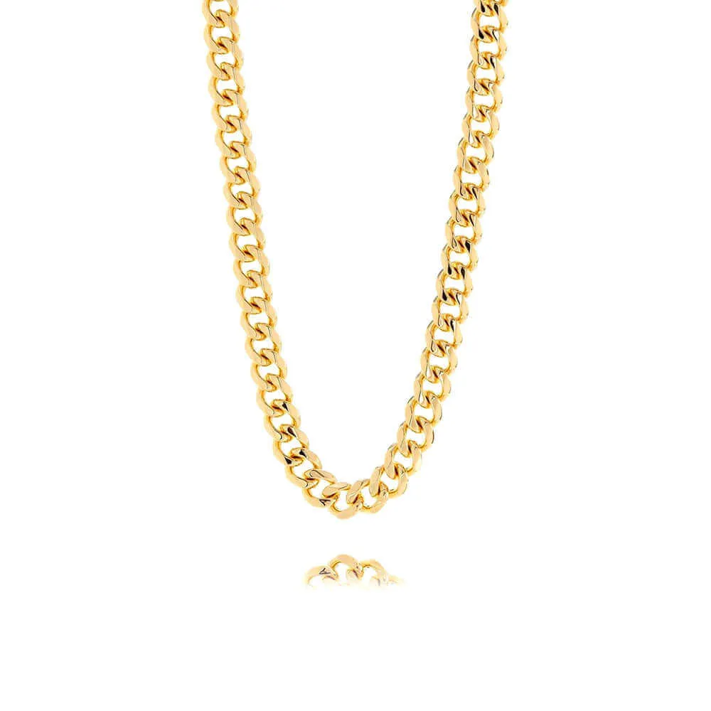 18K Gold Plated 15MM Width Vacuum Titanium Chain Necklace