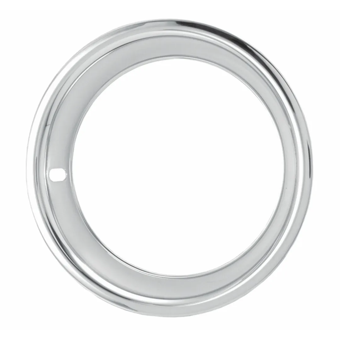 1967-1974 Chevrolet Camaro 14" Deep Dish Triple Chrome Plated Stainless Trim Ring Set 3" Wide - With Stepped Edge