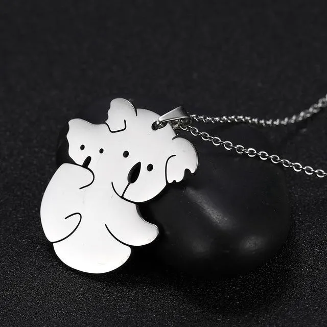 Animal Necklaces Stainless Steel- Pig, Koala, Doggy, Cat, Owl Gold or Silver Tone