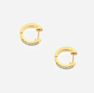 Anna Crystal Simple Hoops