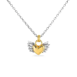 Chubby Winged Heart Necklace