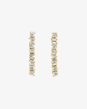 Classic Diamond Mini Tennis Drop Earrings