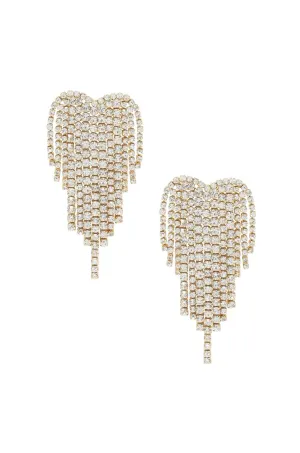 Crystal Fringe Earrings - 18k Gold Plated