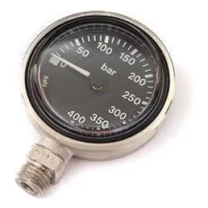 DC Marine - Slimline Stage/Sidemount Pressure Gauge - Black Dial