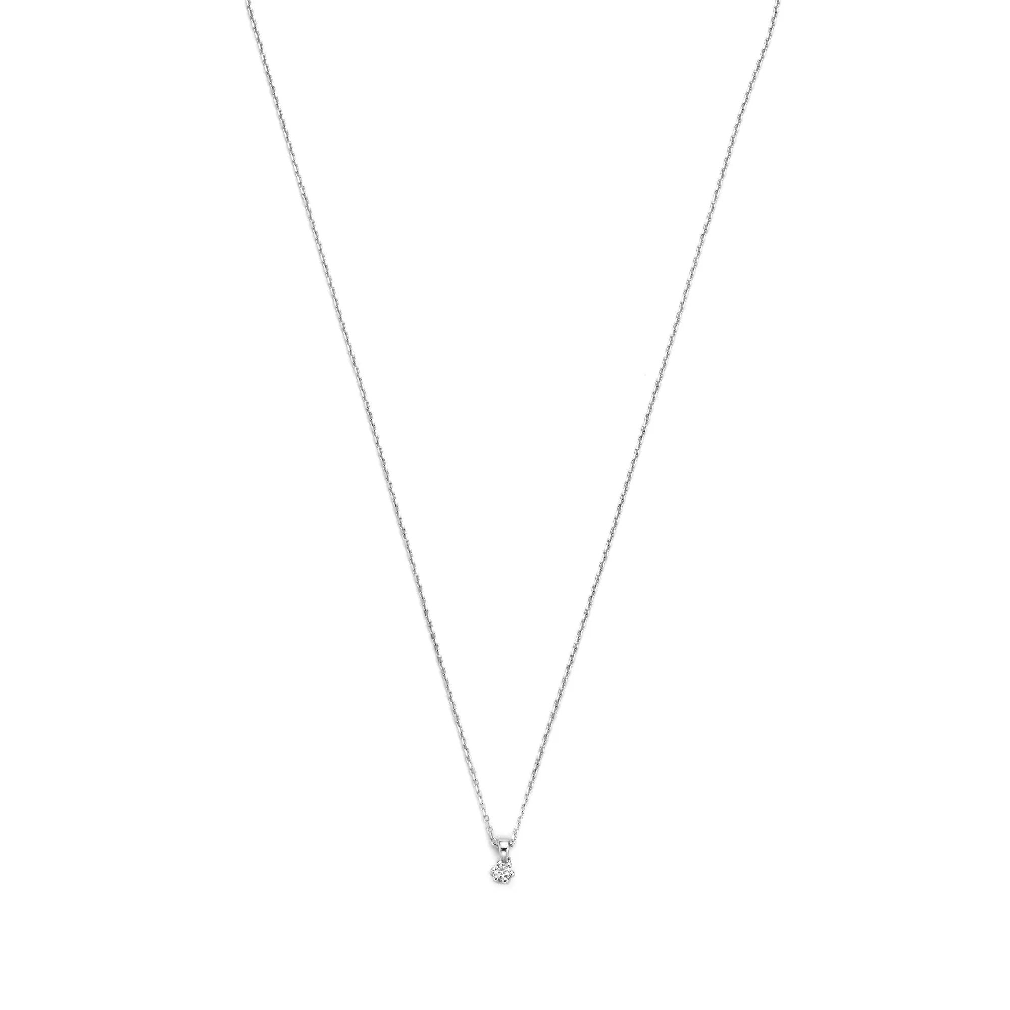 De la Paix Emily 14 karat white gold necklace with diamond 0.05 carat