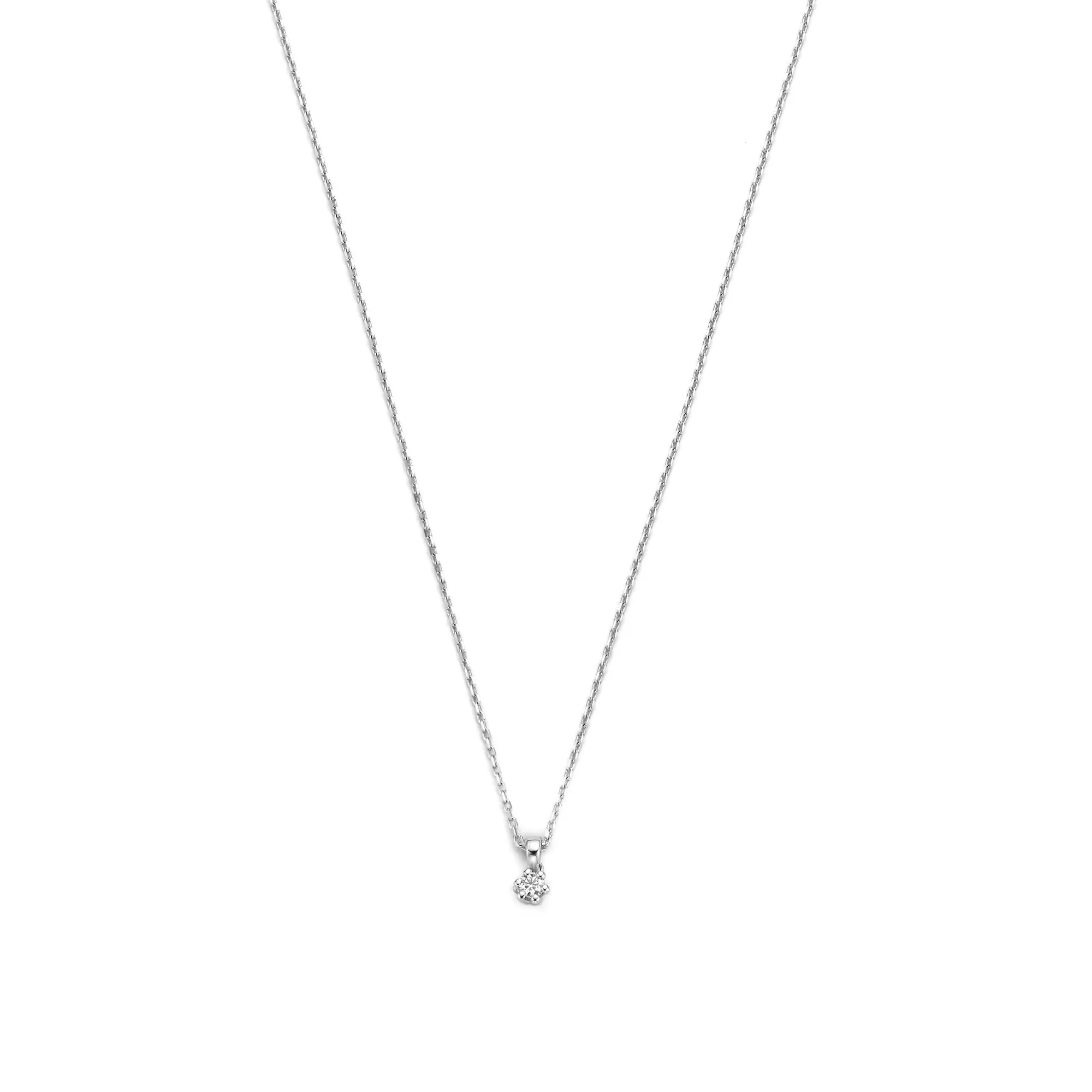 De la Paix Emily 14 karat white gold necklace with diamond 0.05 carat