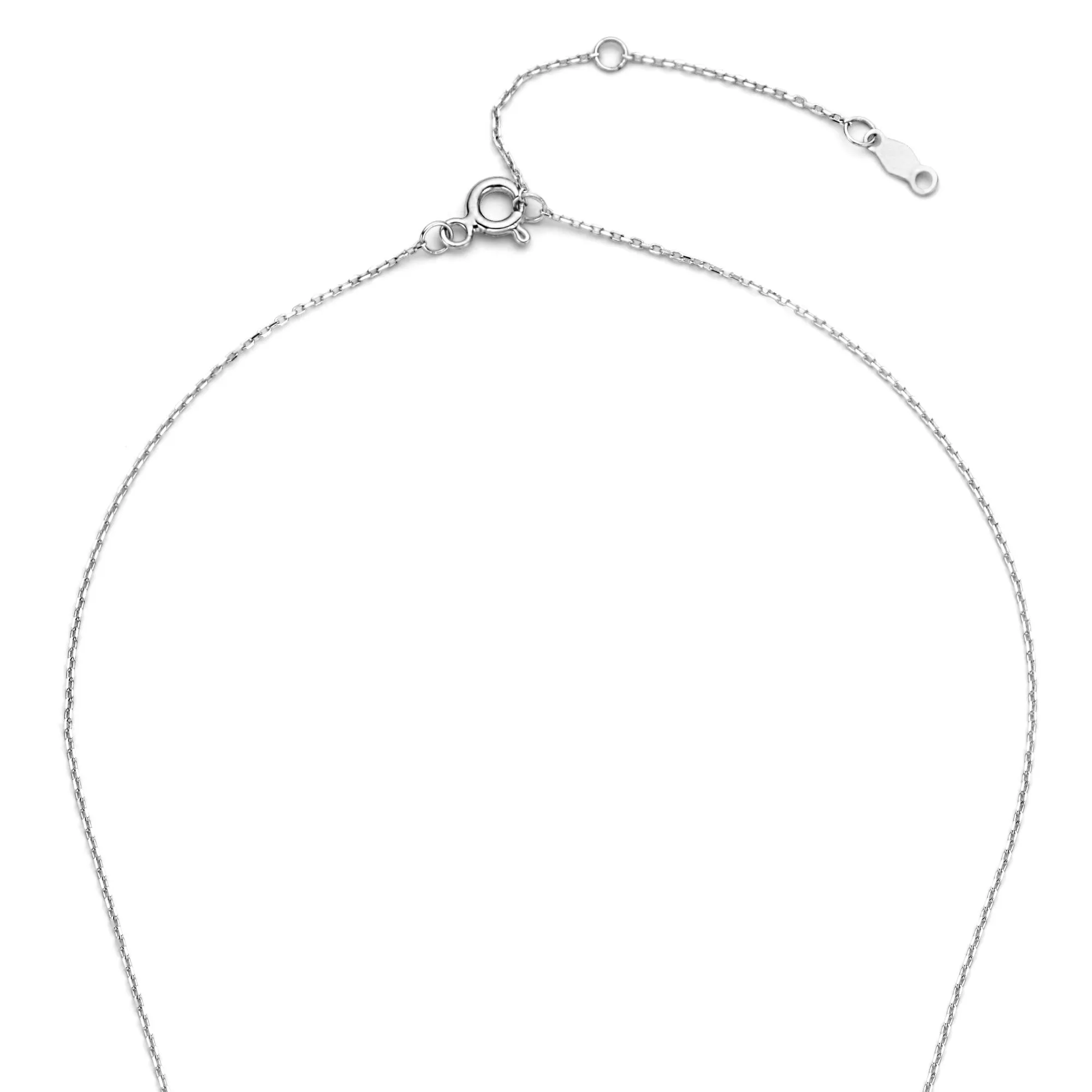 De la Paix Emily 14 karat white gold necklace with diamond 0.05 carat