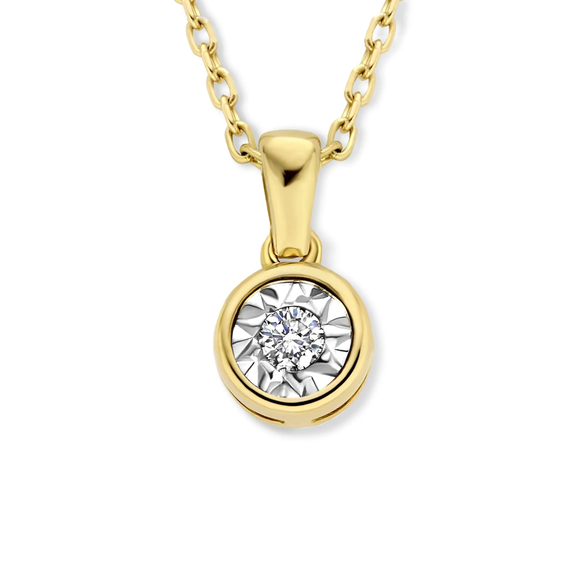 De la Paix Inaya 14 karat gold necklace with diamond 0.03 carat