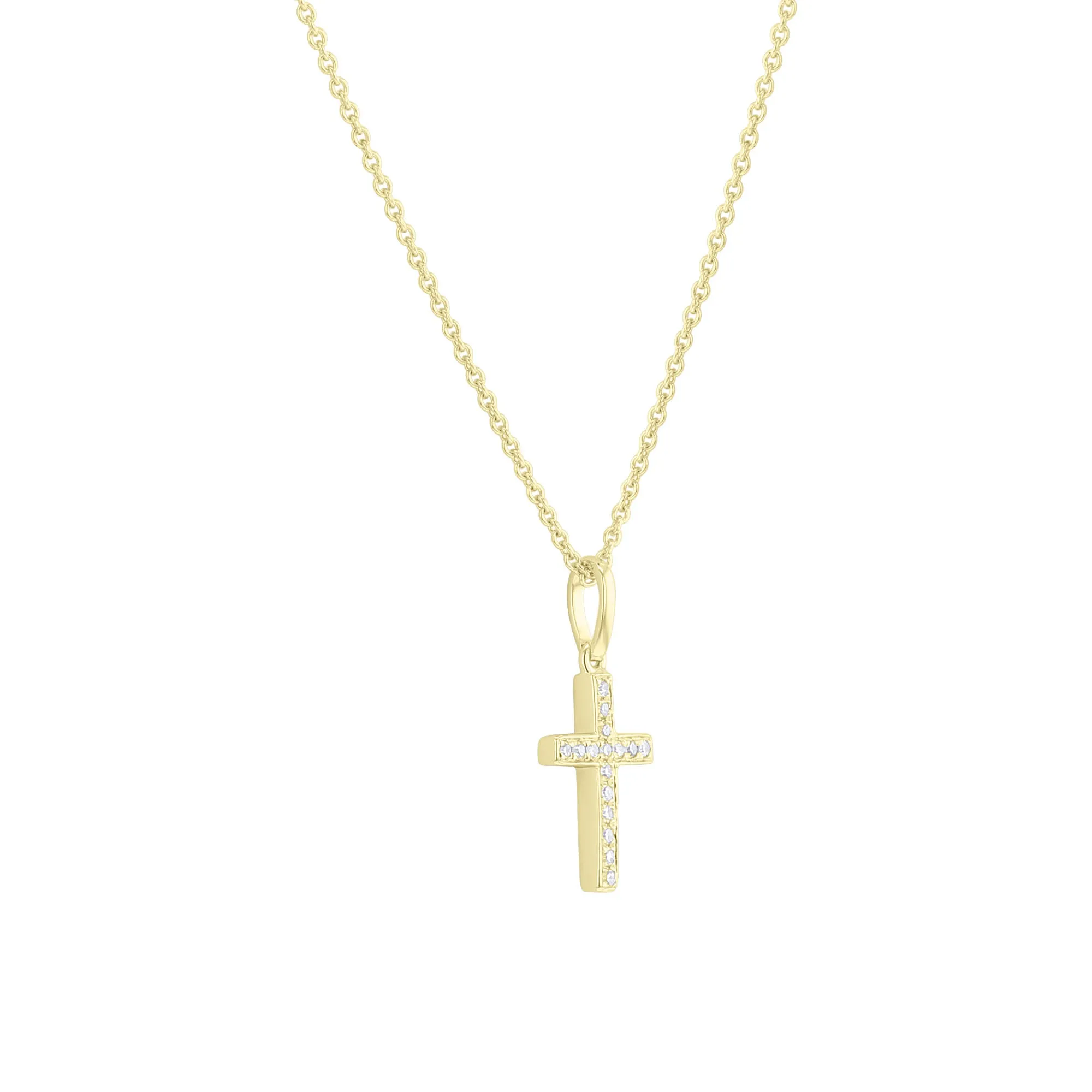 Delicate Diamond Cross Necklace