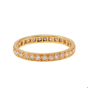 Diamond 18k Yellow Gold Eternity Band