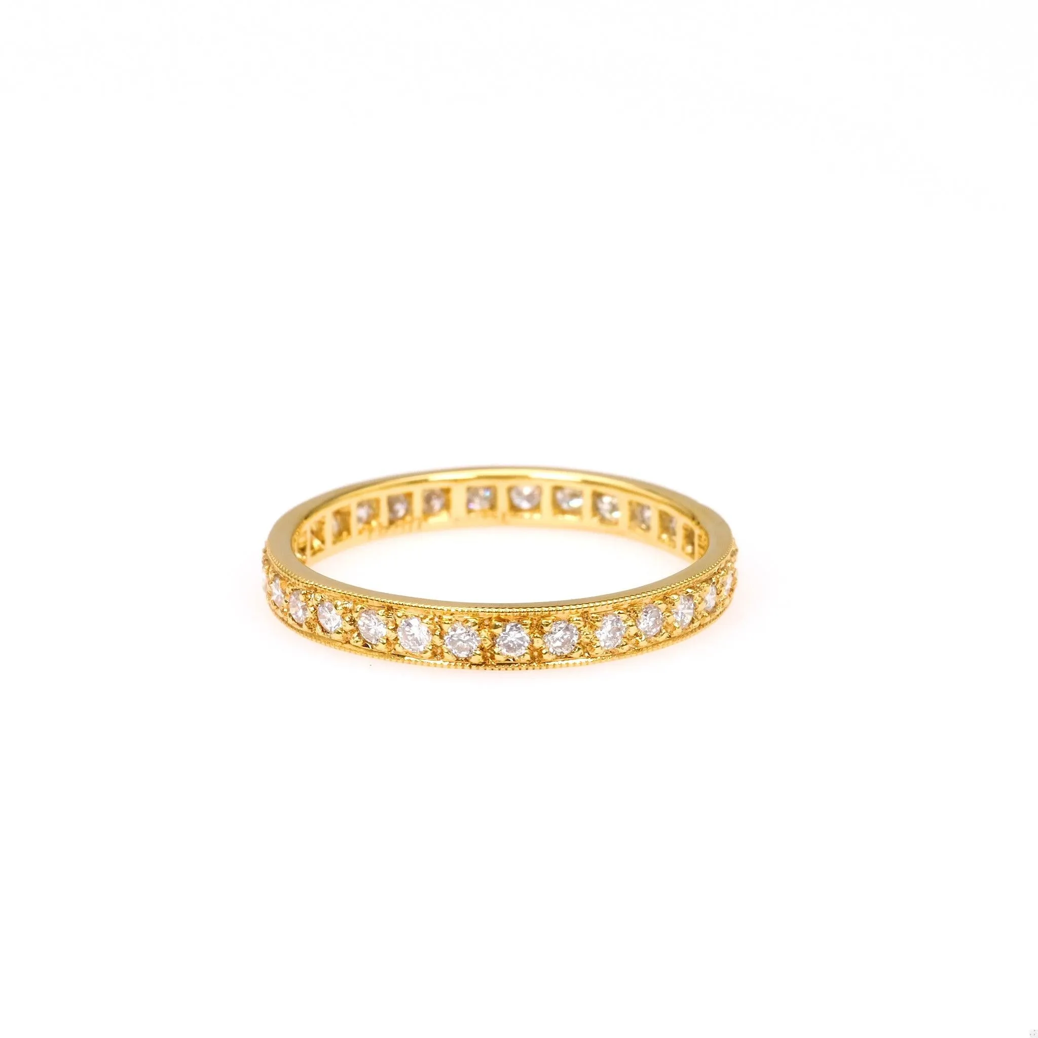 Diamond 18k Yellow Gold Eternity Band