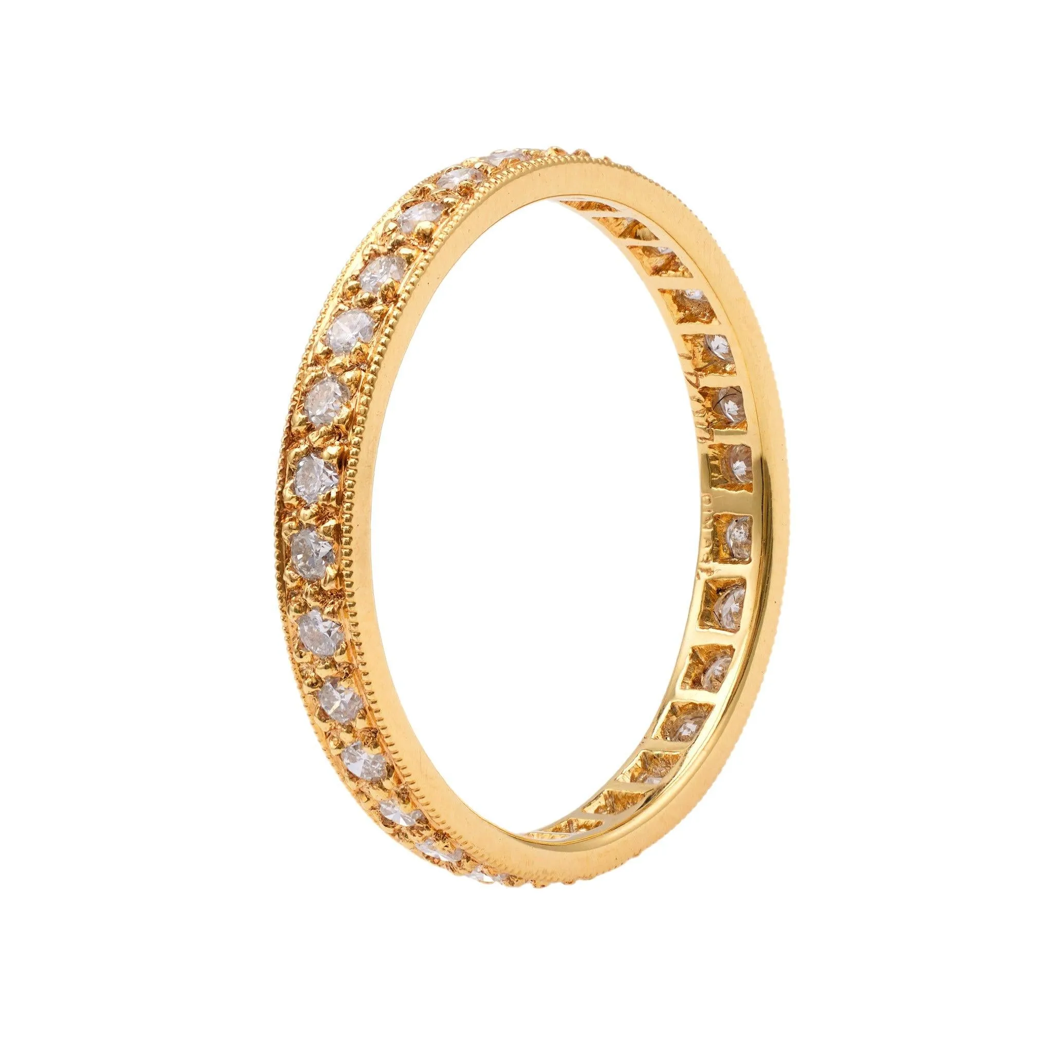 Diamond 18k Yellow Gold Eternity Band