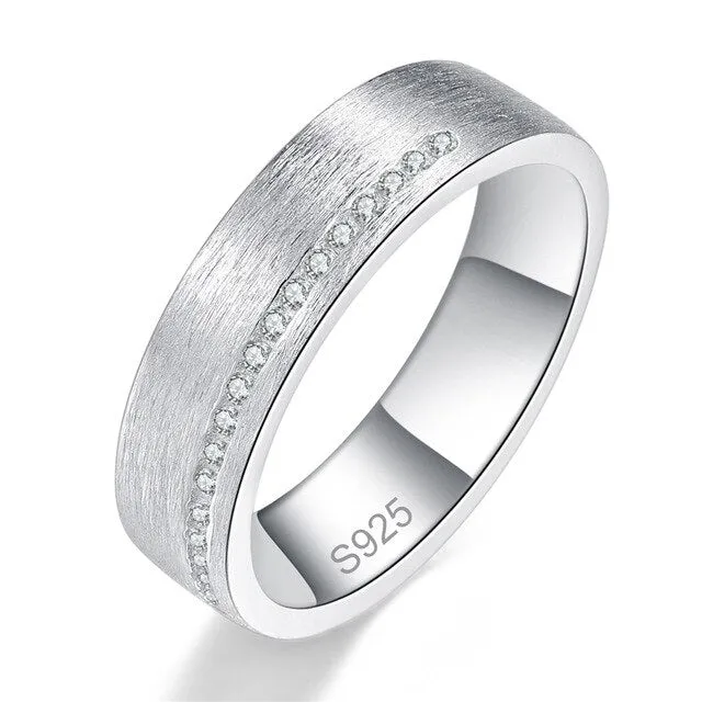 Frosted Wedding Band