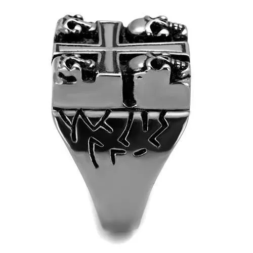 Gothic Cross Skull Ghost Head Ring