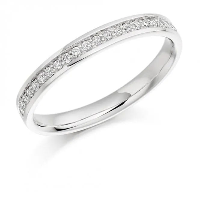 Harmony Collection 0.17ct Round Brilliant 2.6mm Half Eternity Ring