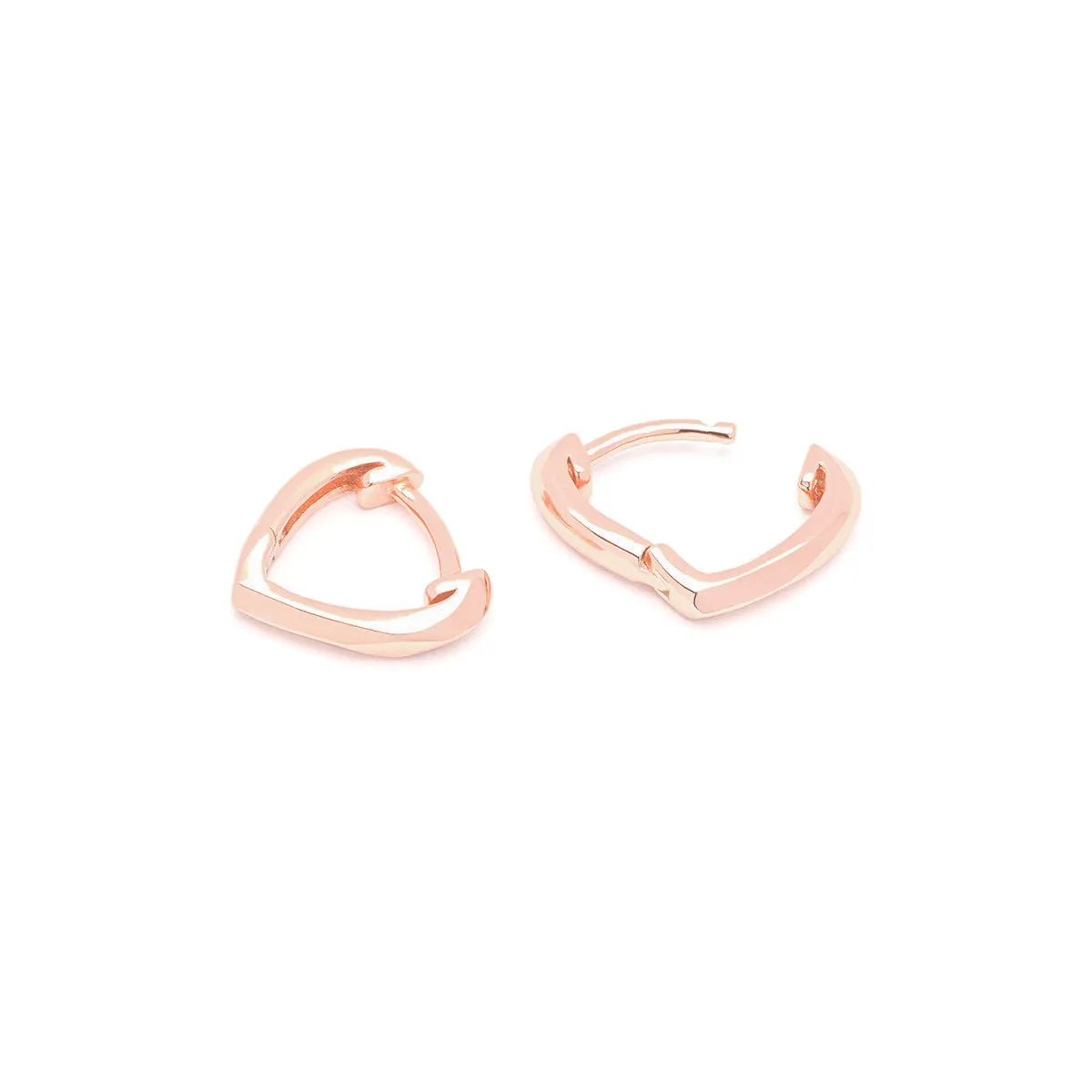 Heart Shaped Huggie Hoops