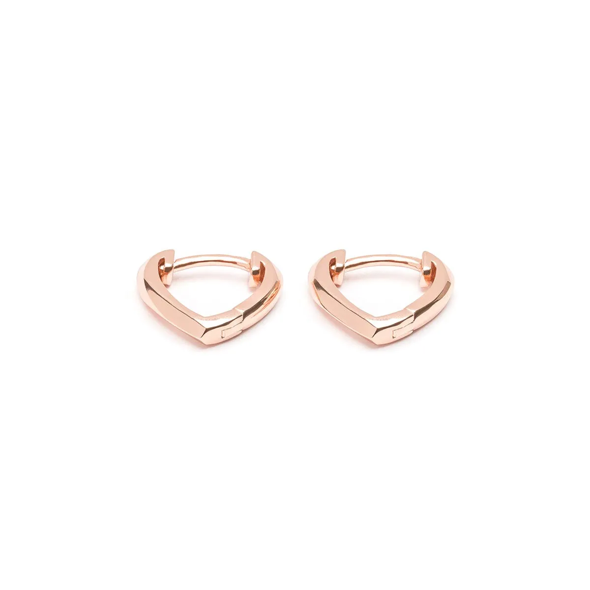 Heart Shaped Huggie Hoops