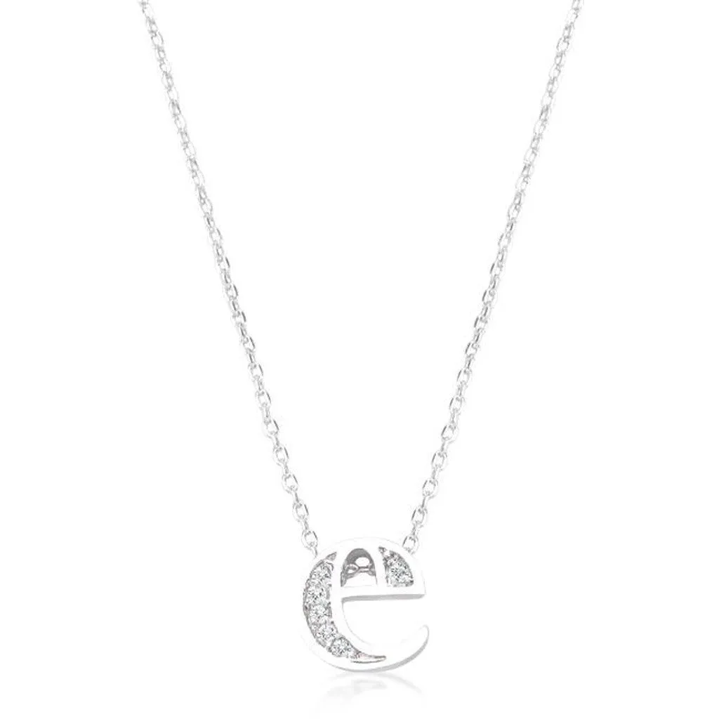 Initial E Crystal Pendant