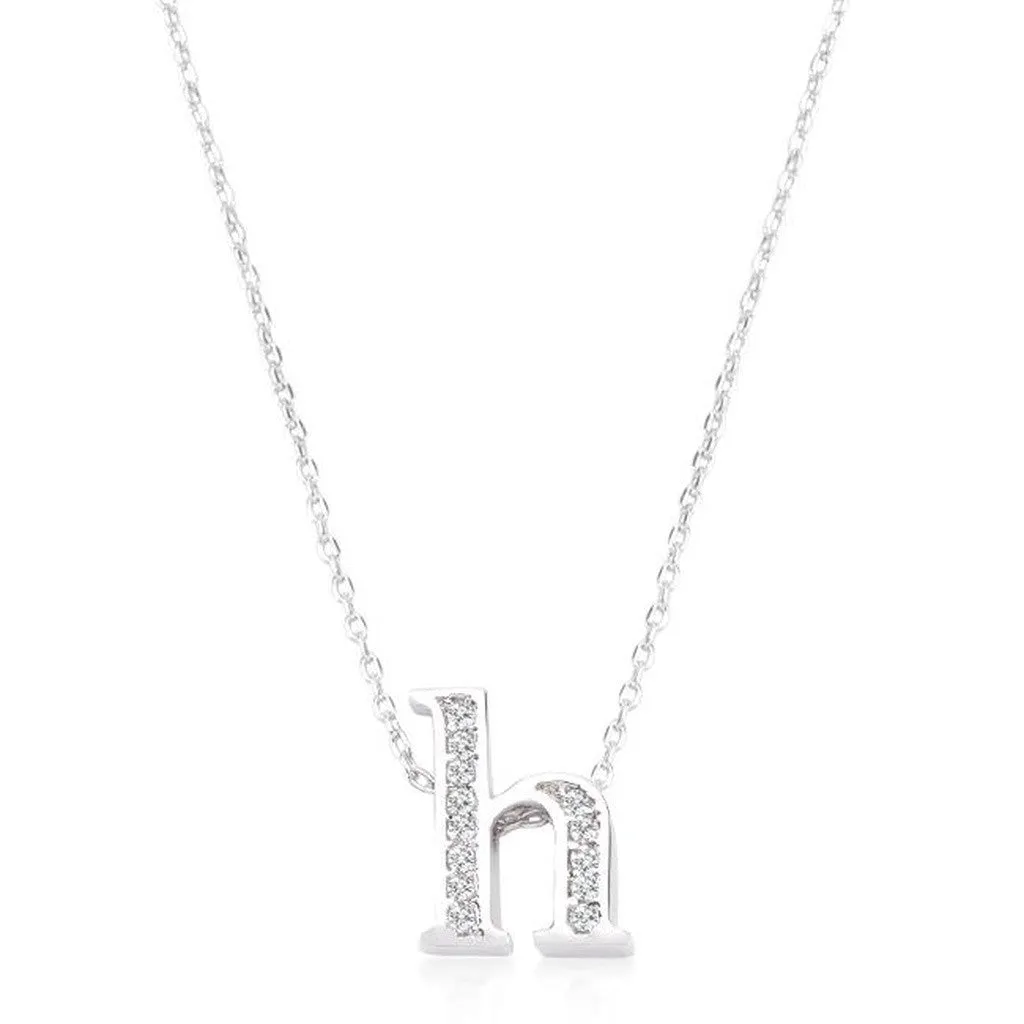 Initial H Crystal Pendant