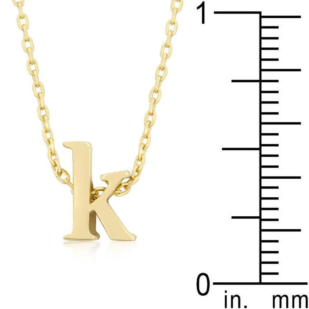 Initial K Gold Pendant