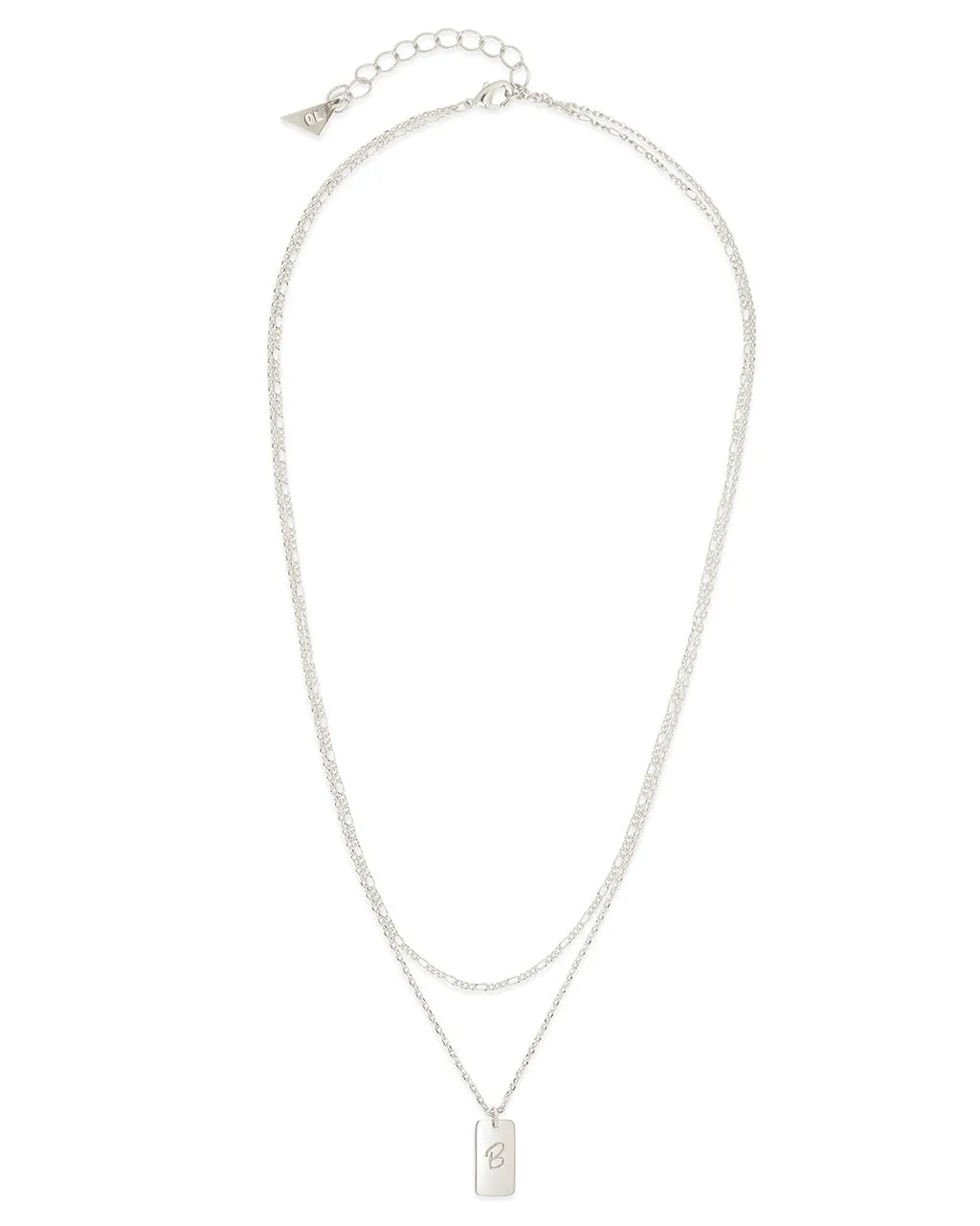 Initial Tag Layered Chain Necklace