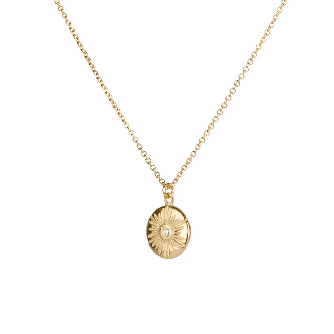 Large Vermeil Lucia Diamond Necklace