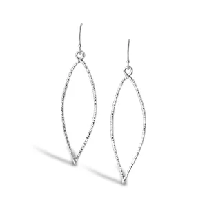 Leaf Silver Hoop Earrings - RIPPLE