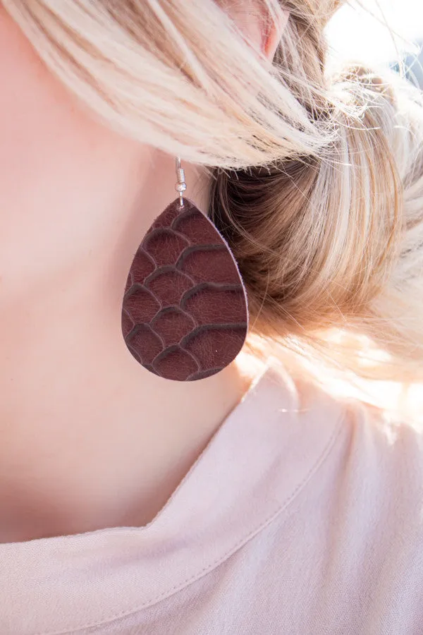 Leather Tear Drop Earrings | 26 Colors