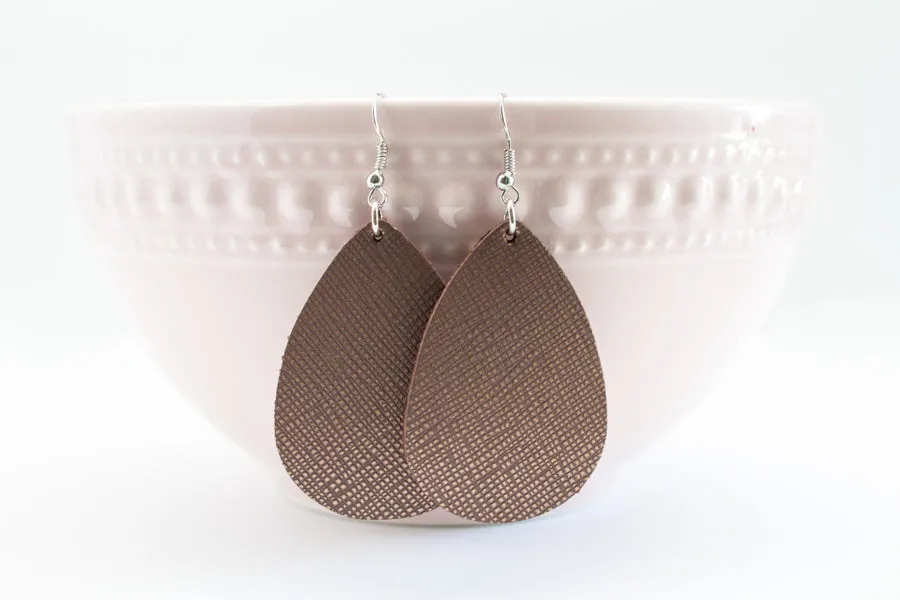 Leather Tear Drop Earrings | 26 Colors