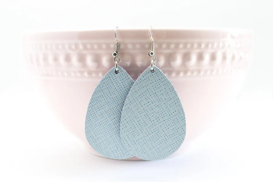 Leather Tear Drop Earrings | 26 Colors