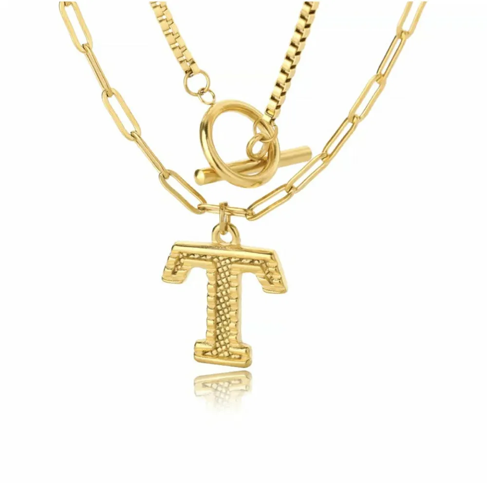 Letter Initial Layer Necklace