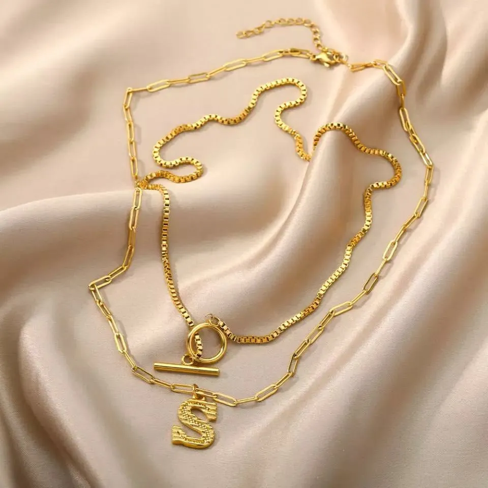 Letter Initial Layer Necklace