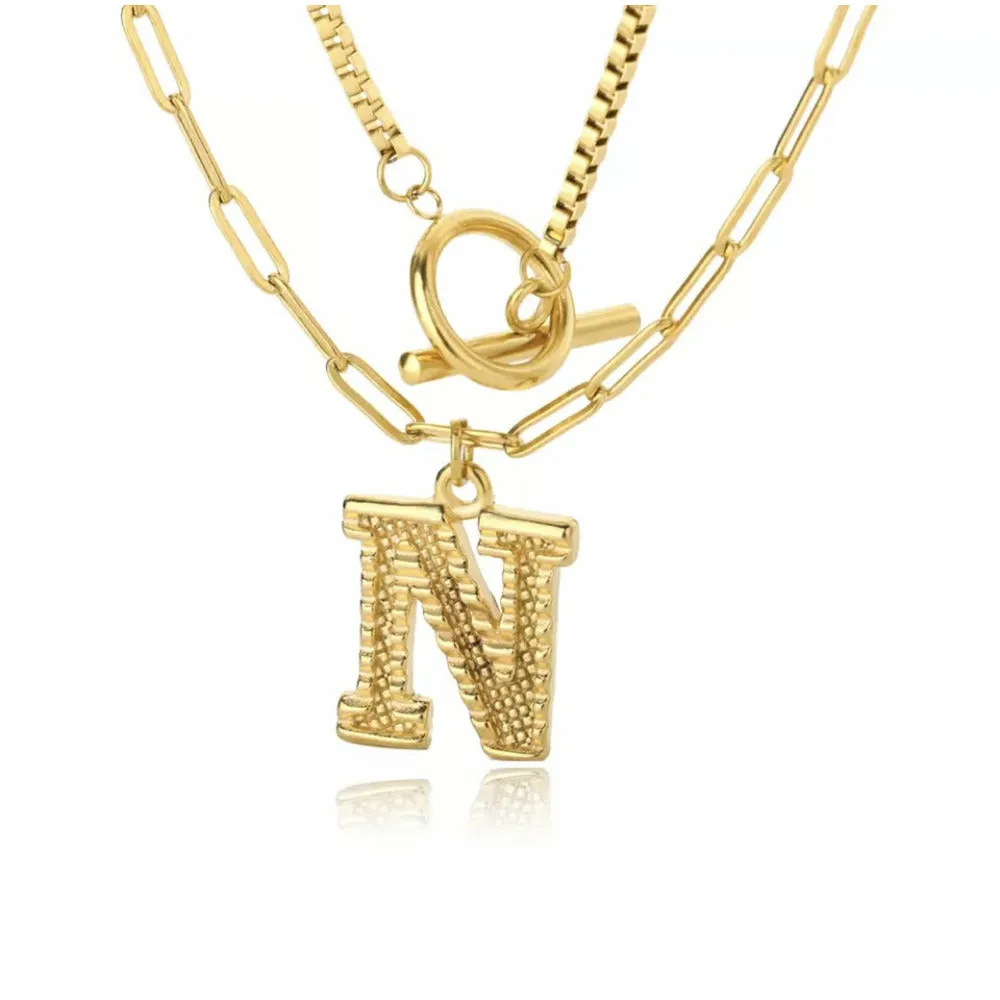 Letter Initial Layer Necklace