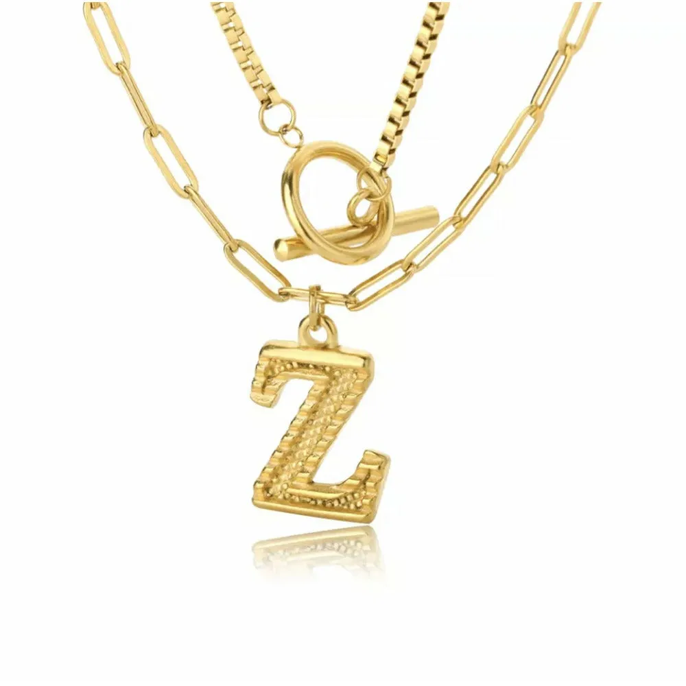 Letter Initial Layer Necklace