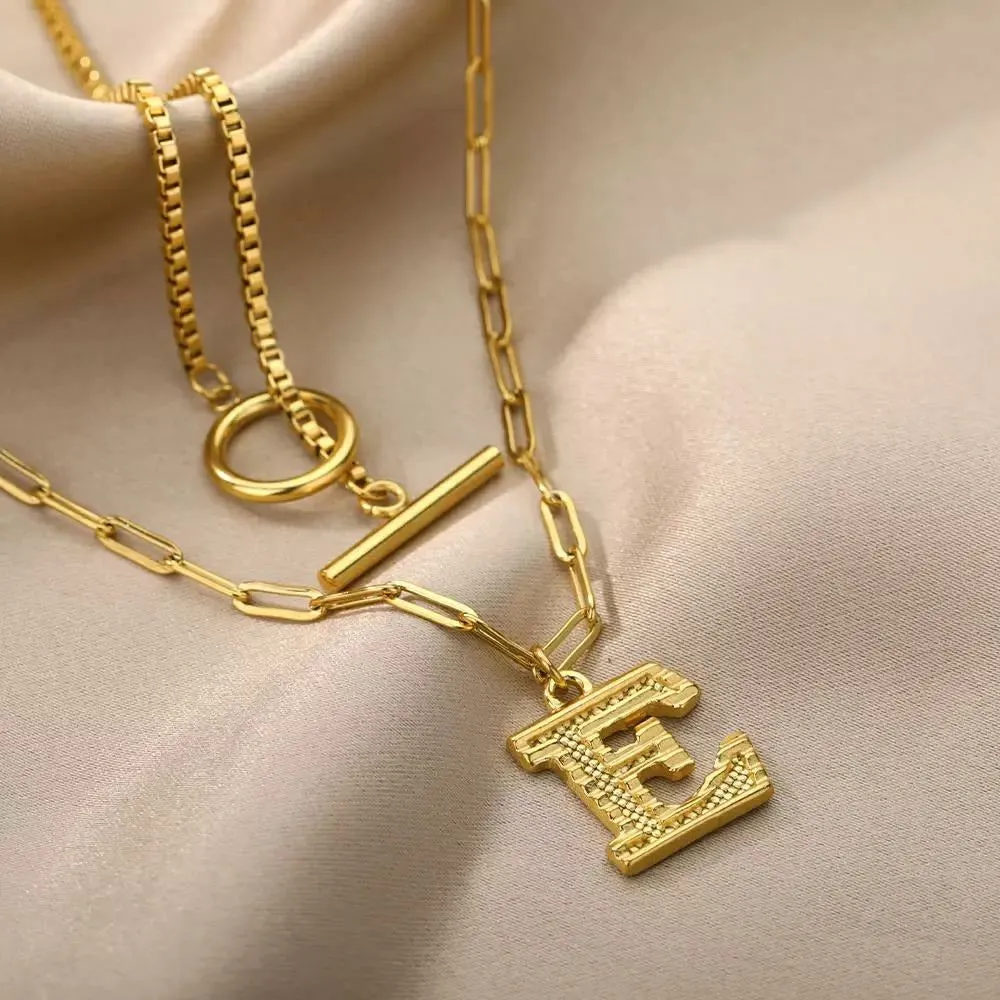 Letter Initial Layer Necklace