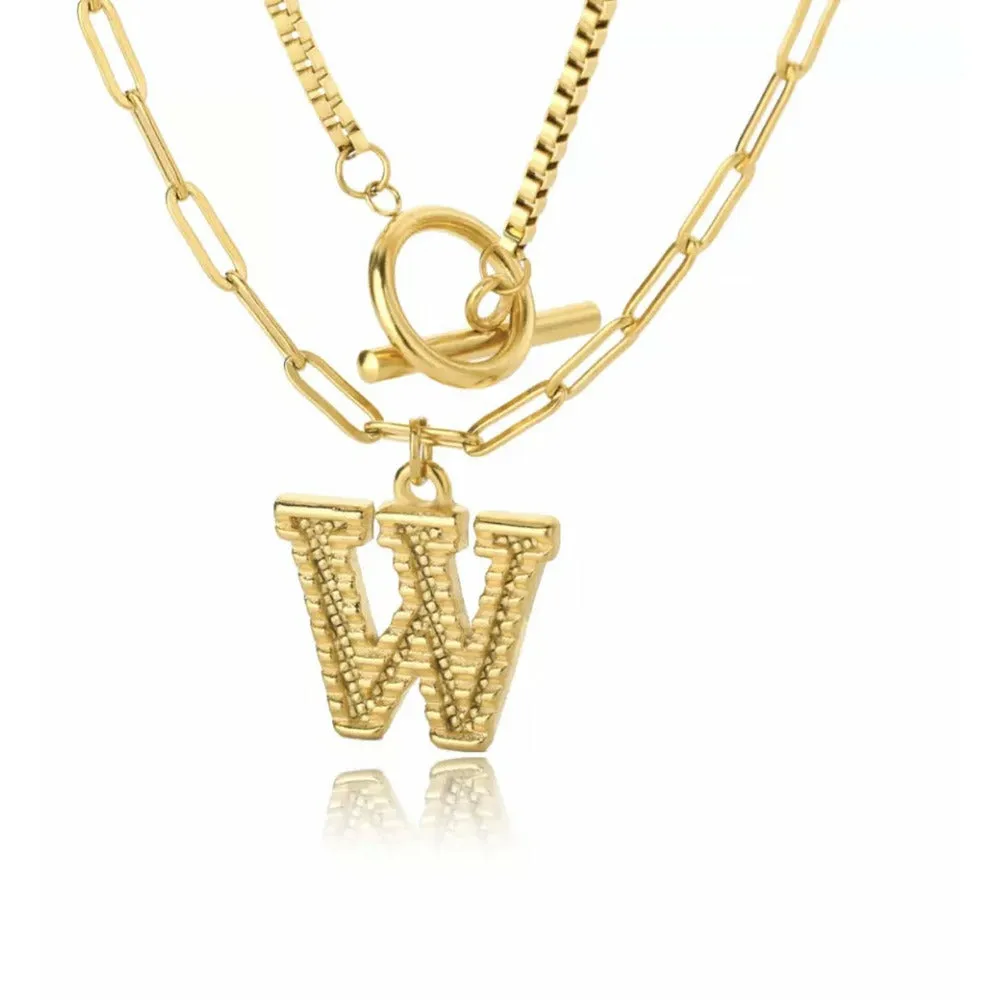 Letter Initial Layer Necklace