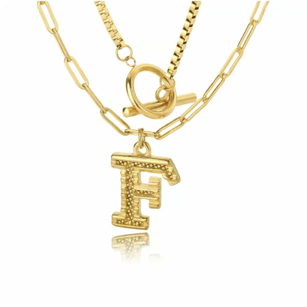 Letter Initial Layer Necklace