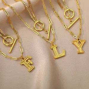 Letter Initial Layer Necklace