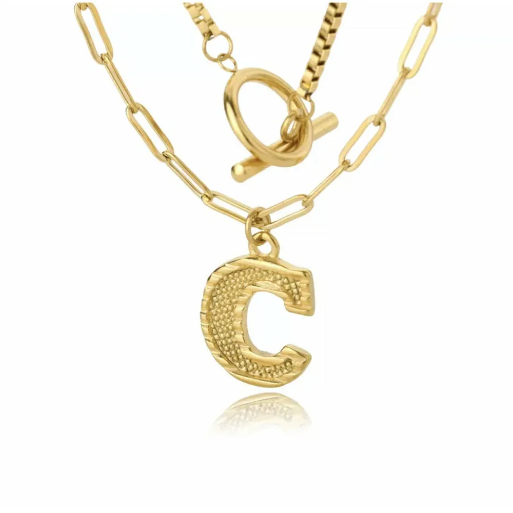 Letter Initial Layer Necklace