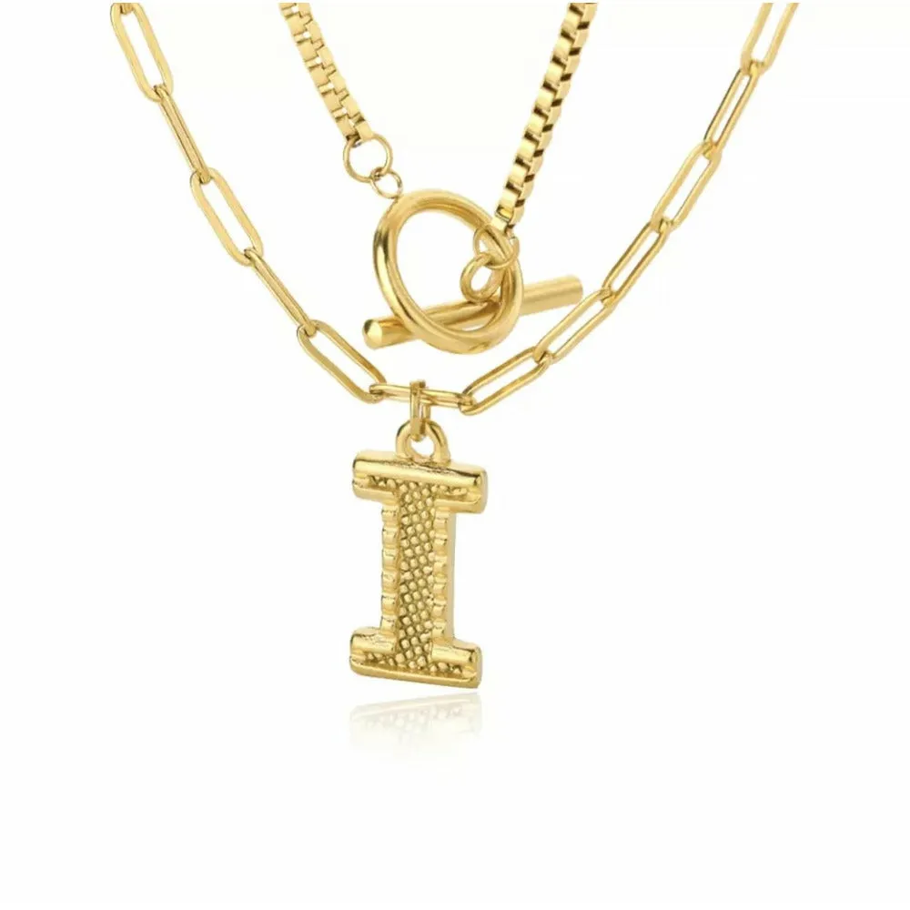 Letter Initial Layer Necklace