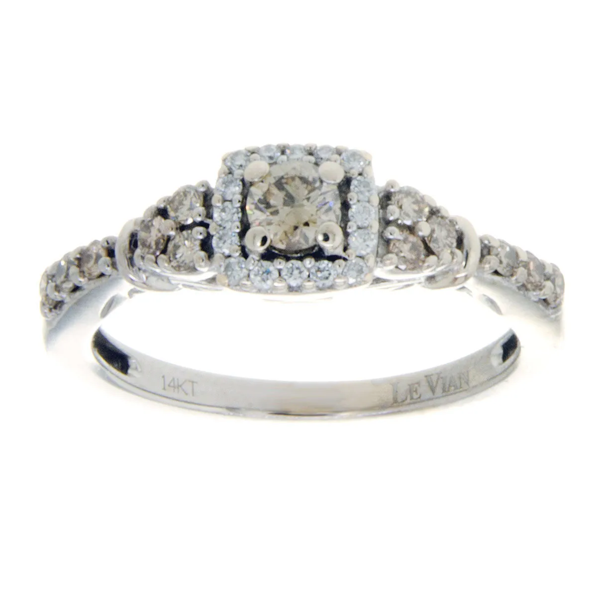 Levian Chocolate Diamond Halo Ring