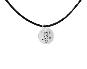 Love is Love Black Cord Necklaces