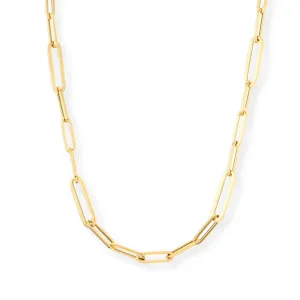 Medium 14K Gold Paper Clip Necklace 3.1mm