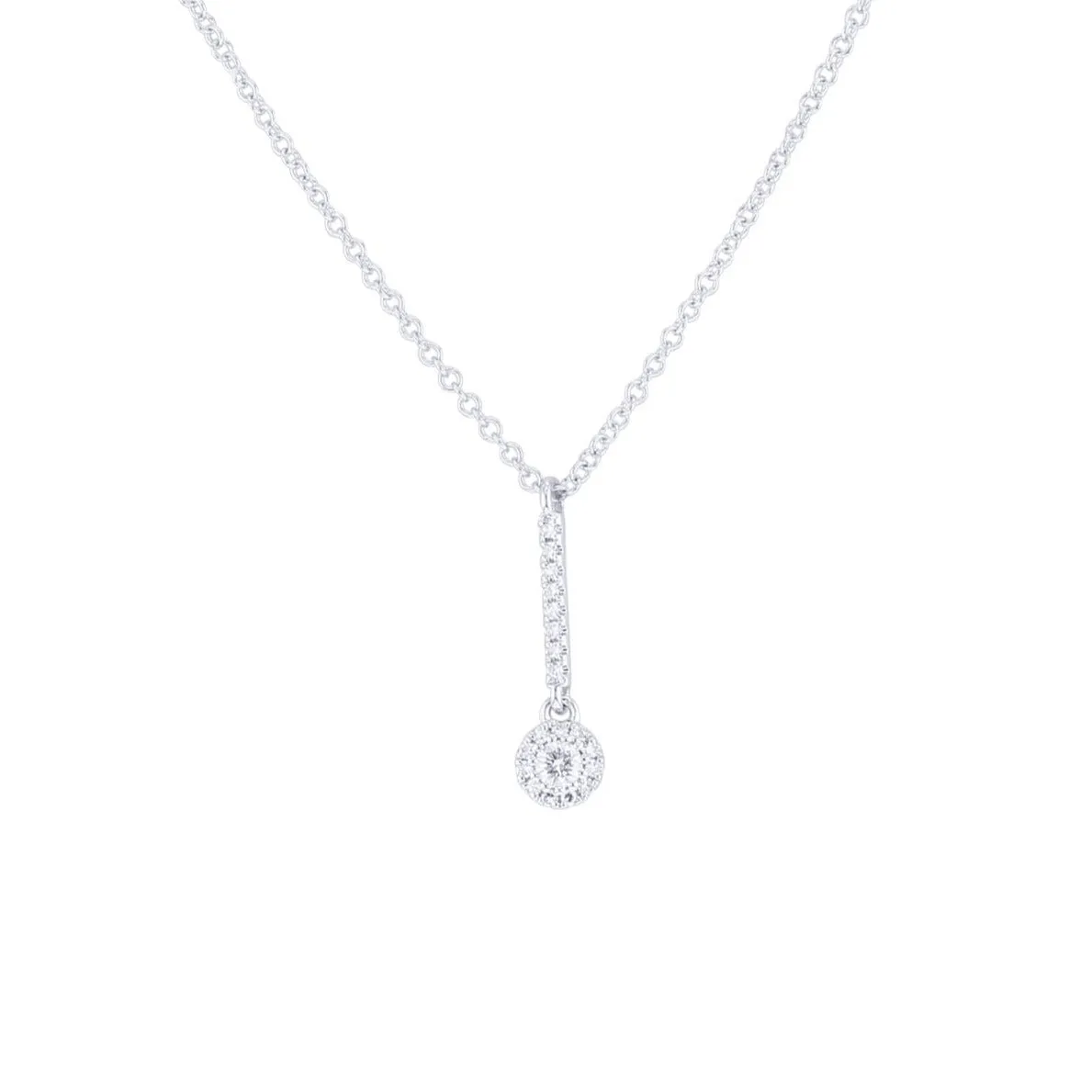 Miraval Halo Diamond Drop Necklace