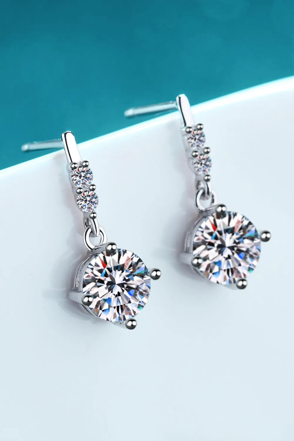 Moissanite Drop Earrings