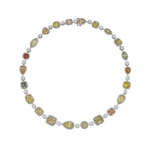 Multi-Fancy Color Diamond Necklace, 47 CT